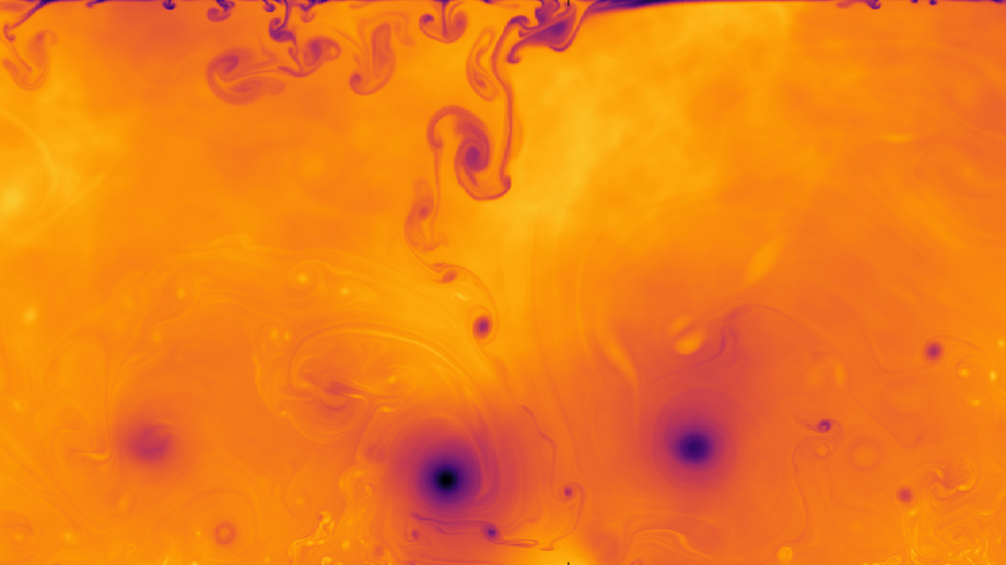 Fully compressible turbulent convection in a rectangular domain